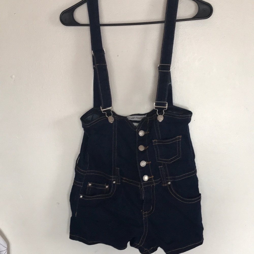 Blue jean overalls